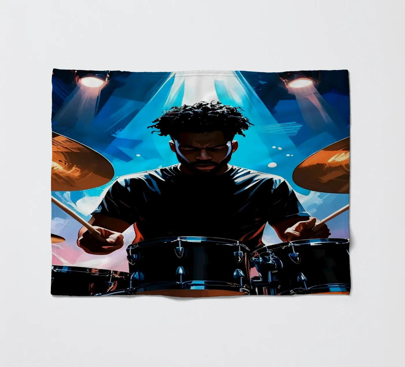 Drumming Fleecedecke von Massimo Frascogna