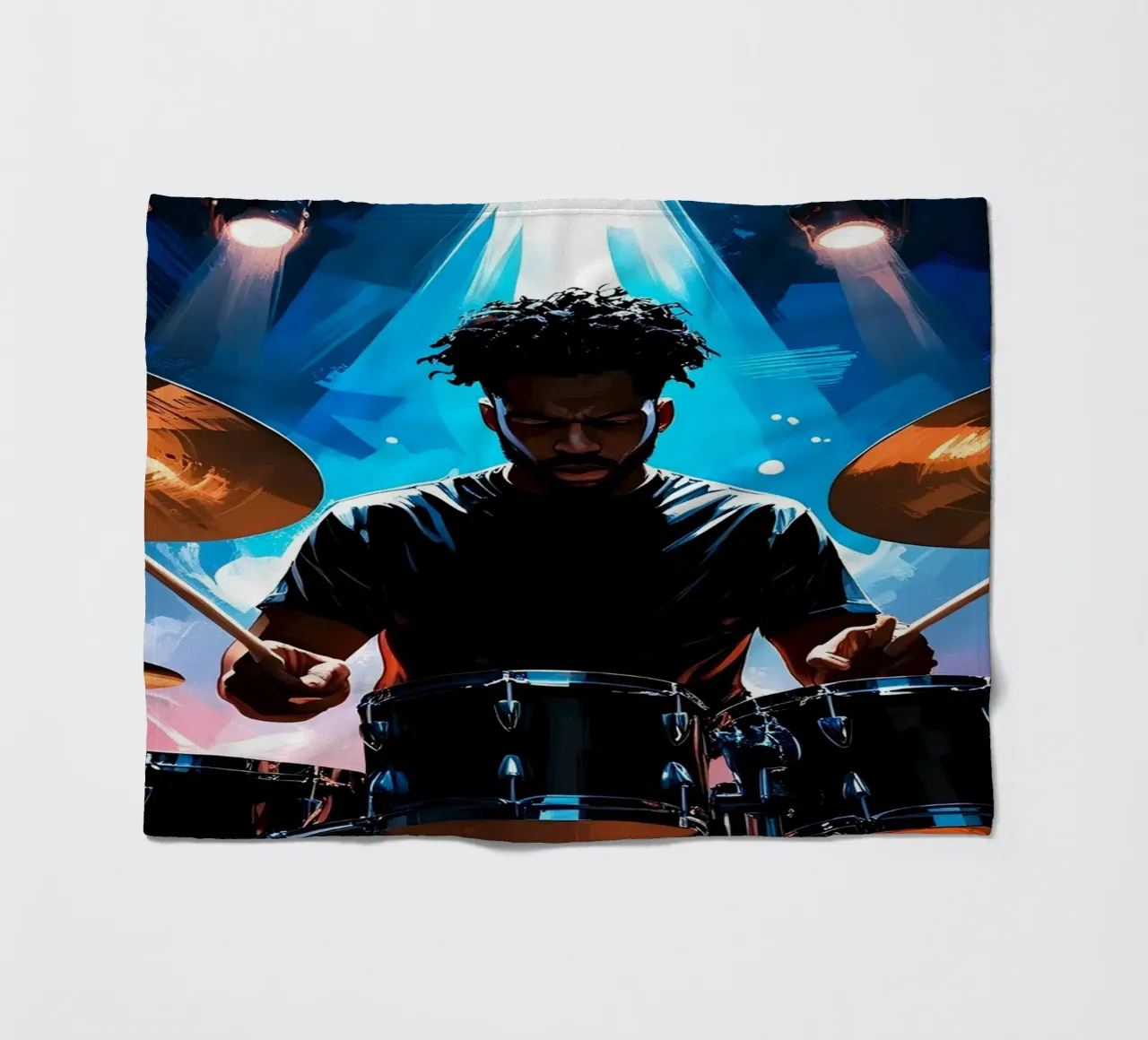 Trommeln Fleecedecke von Massimo Frascogna