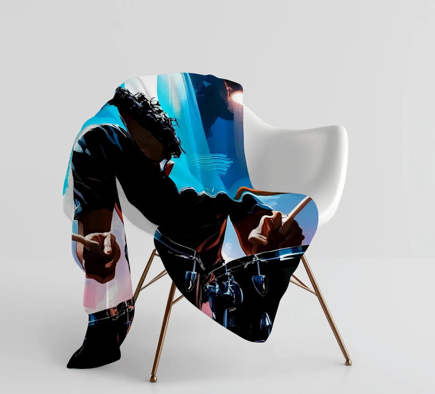 Drumming Fleecedecke von Massimo Frascogna