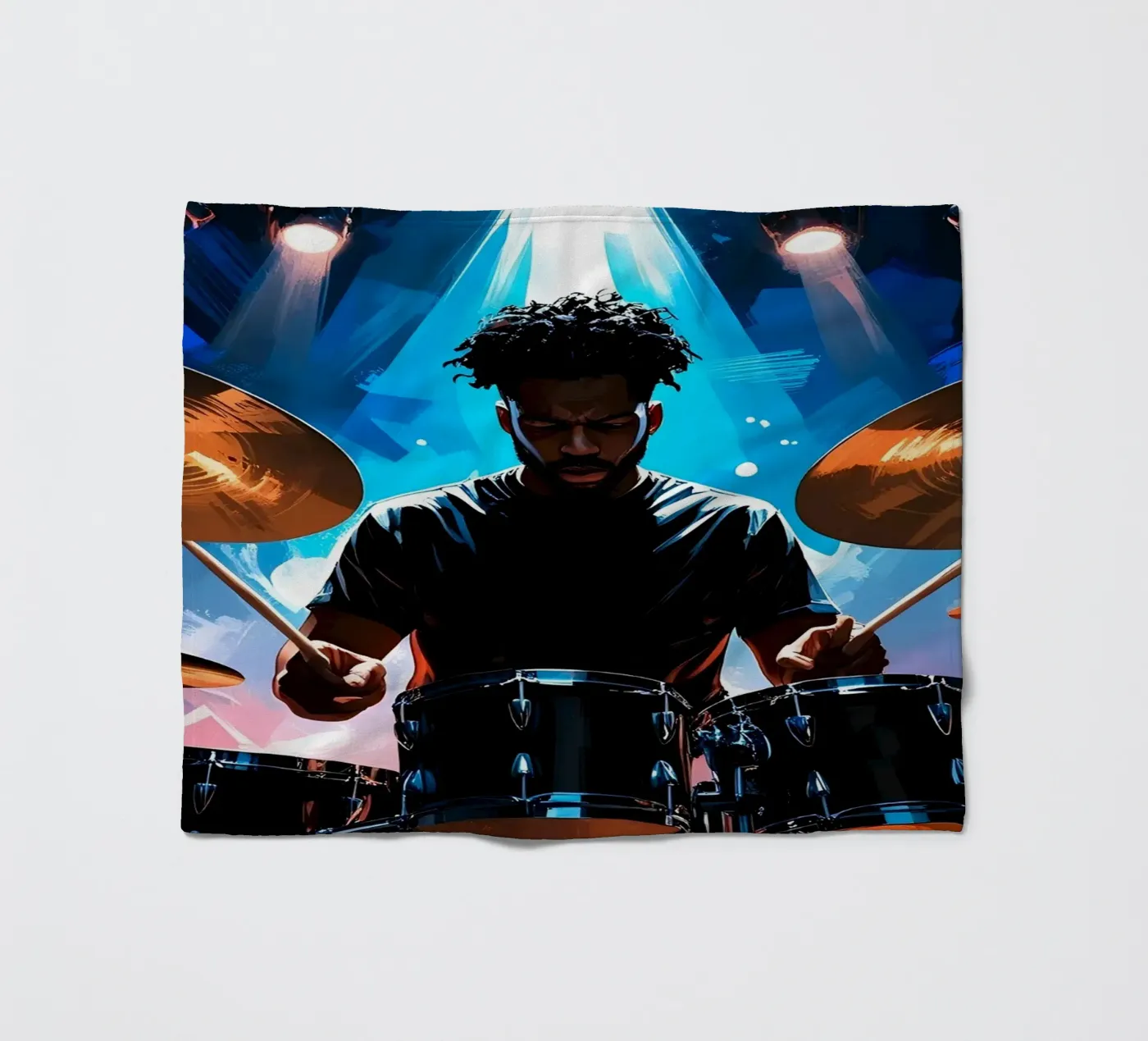 Drumming Fleecedecke von Massimo Frascogna