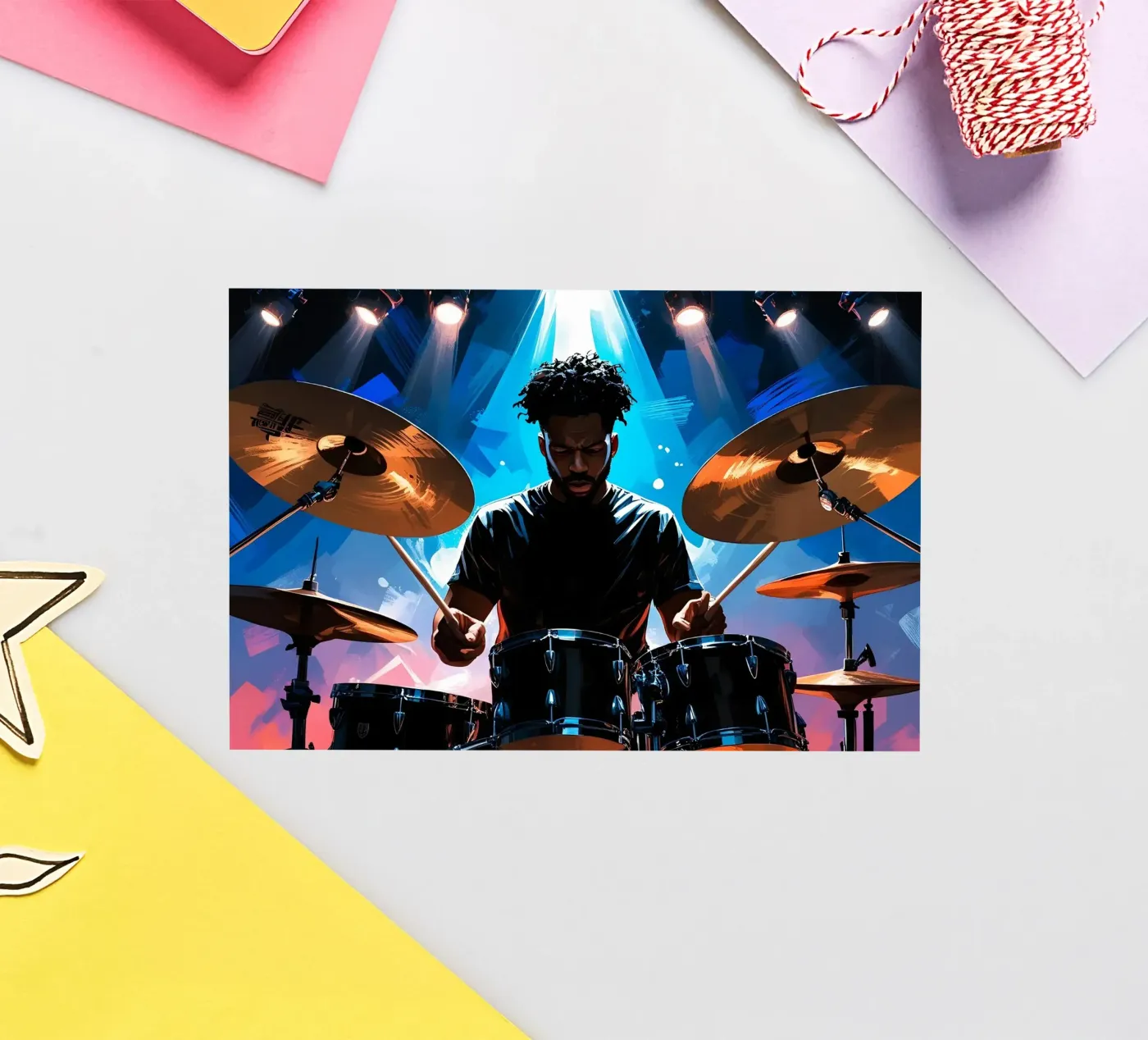 Drumming sticker by Massimo Frascogna