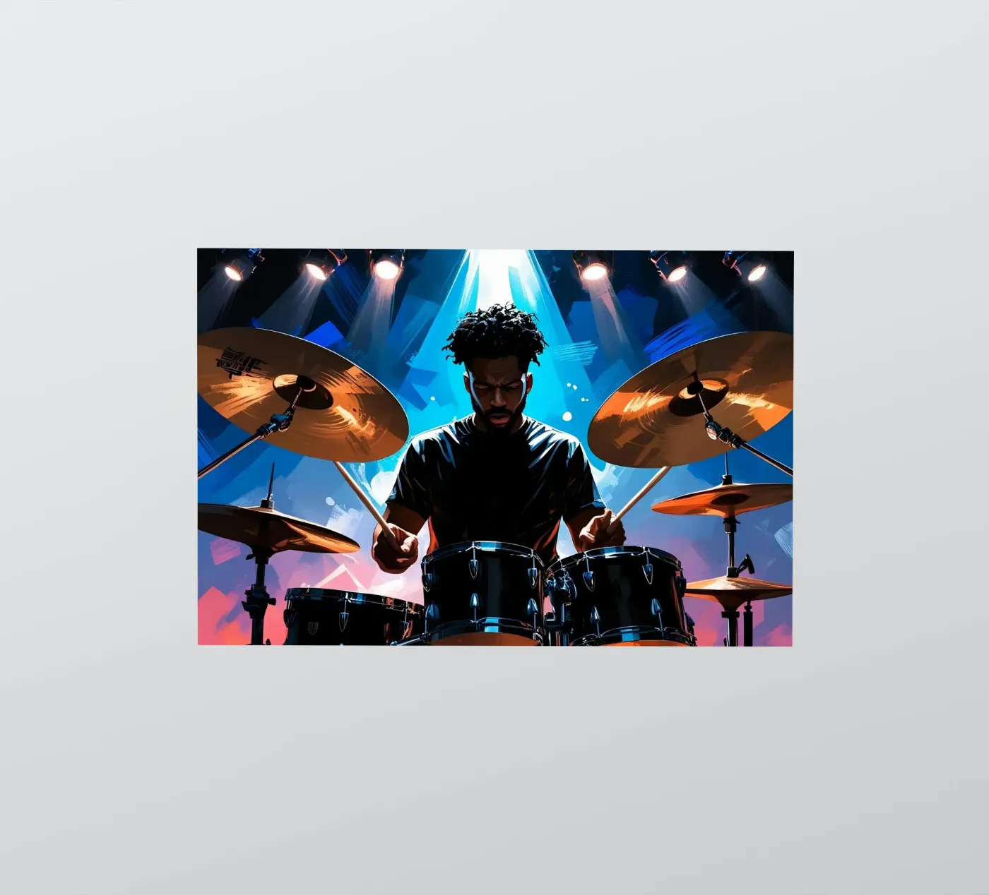 Drumming sticker by Massimo Frascogna