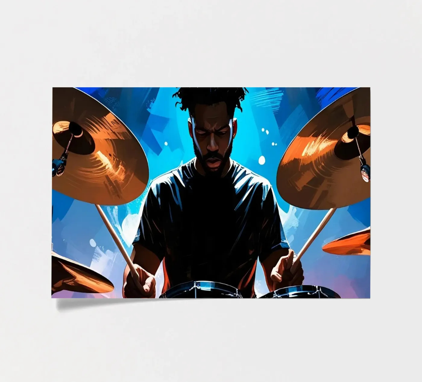 Drumming sticker sheet by Massimo Frascogna