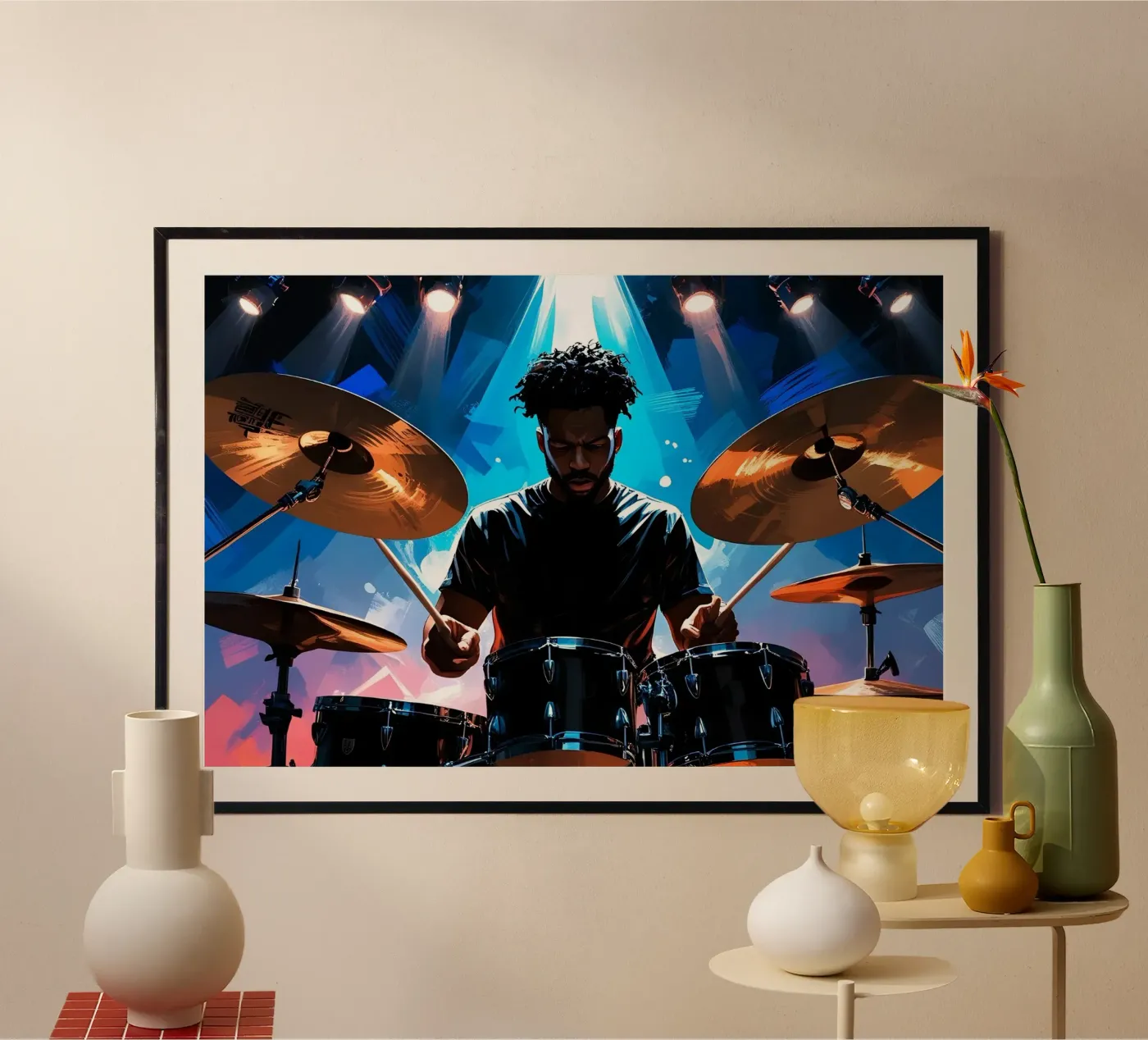 Drummen poster van Massimo Frascogna