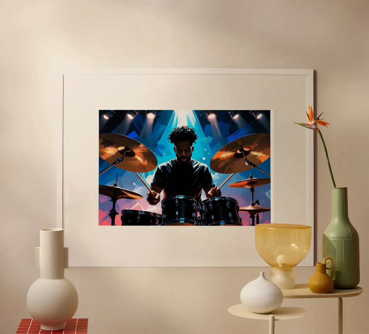 Drumming poster by Massimo Frascogna