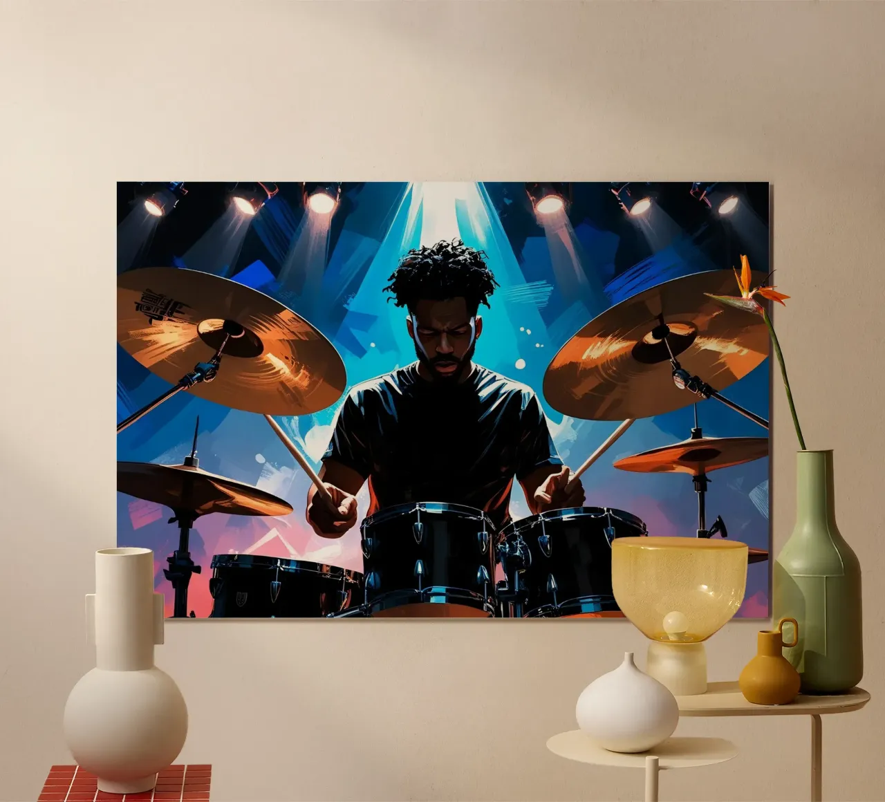 Drumming poster by Massimo Frascogna