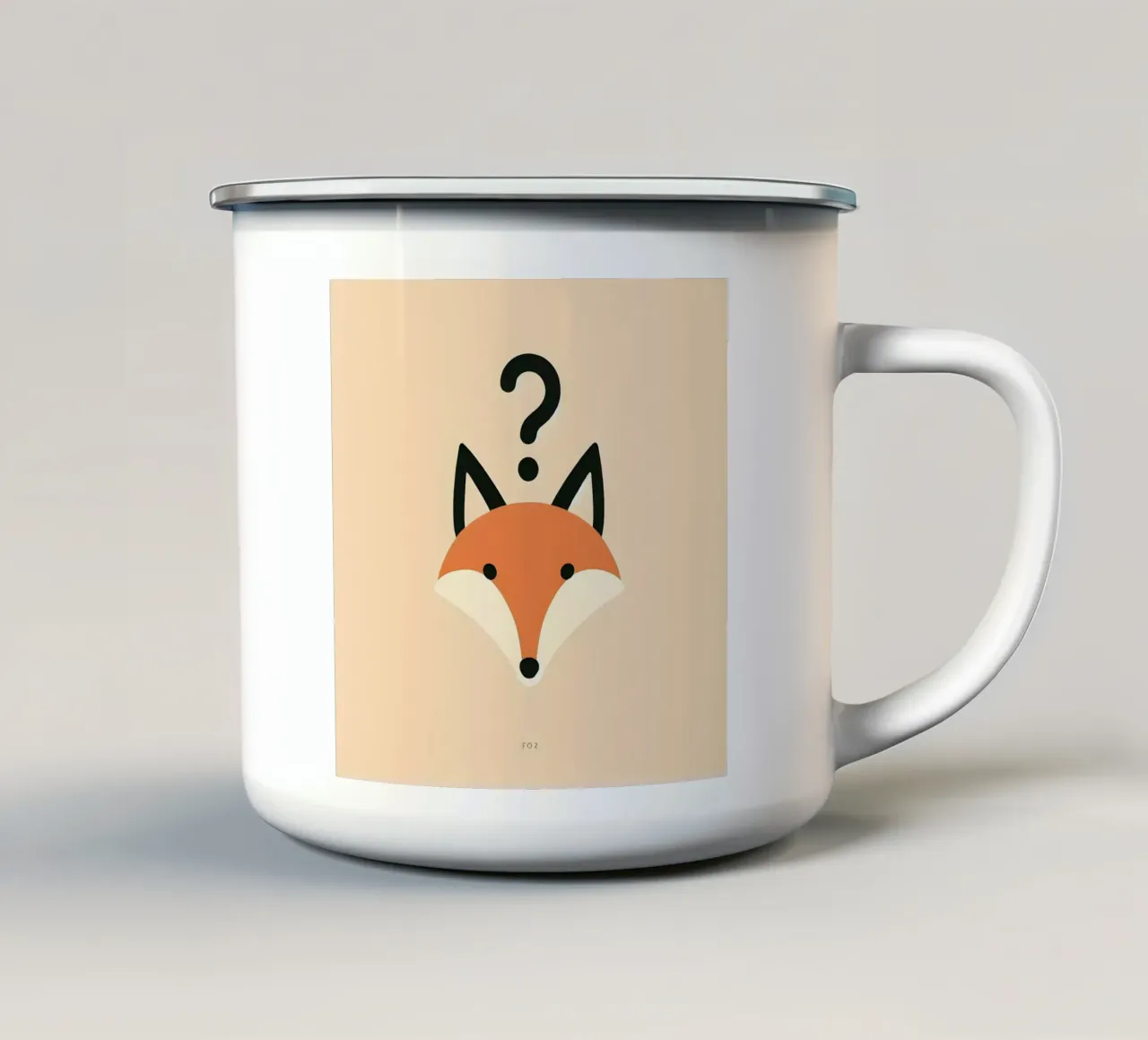Volpe curiosa, stile boho tazza in smalto da KANESYAARTS