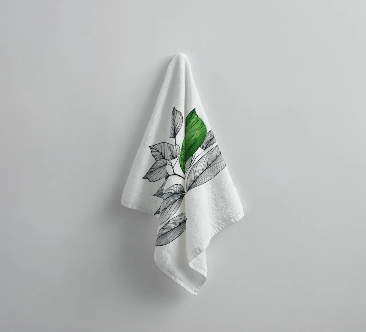 Leafy branch towel by BenCoStyle