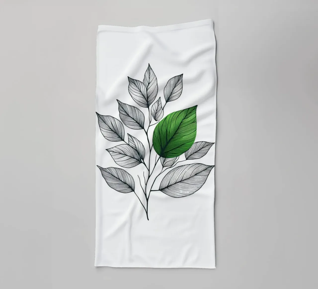Leafy branch towel by BenCoStyle