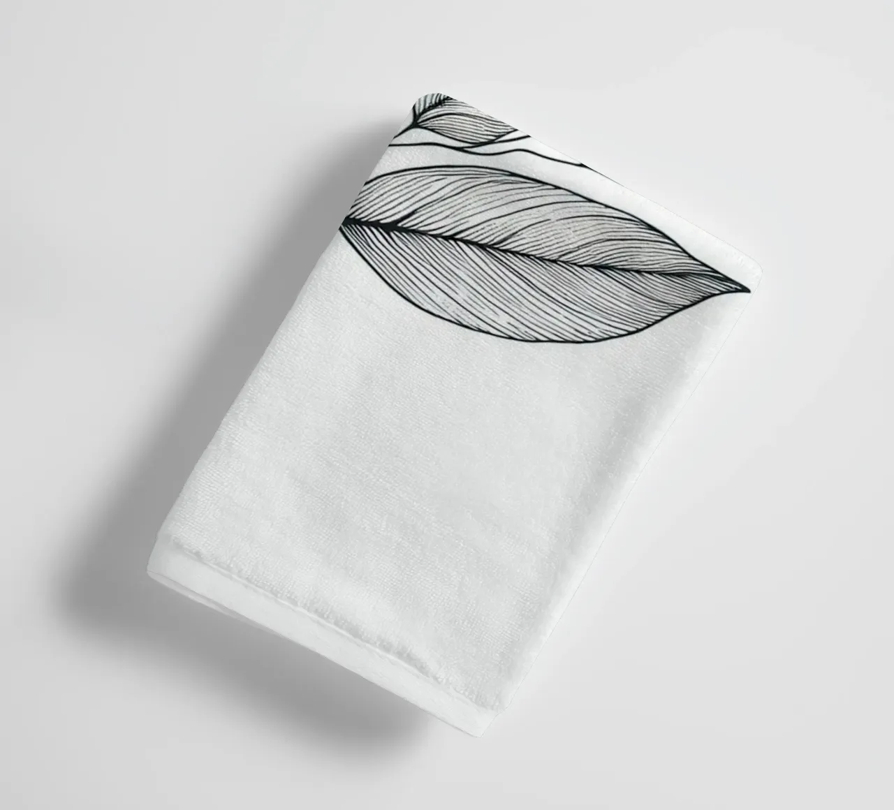 Leafy branch towel by BenCoStyle