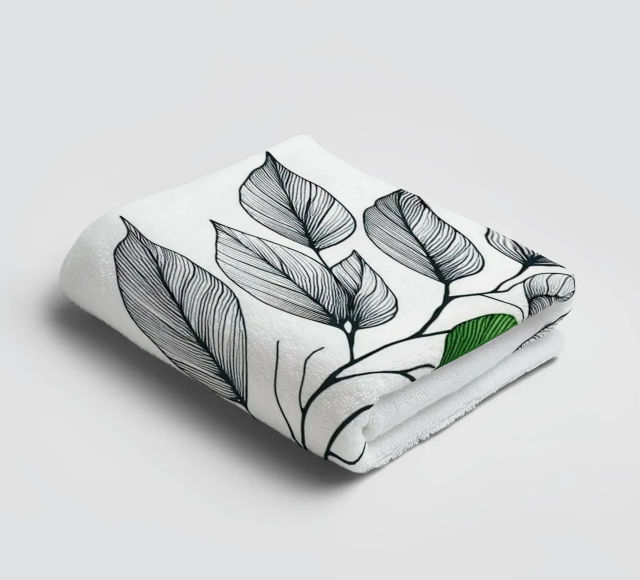 Leafy branch towel by BenCoStyle