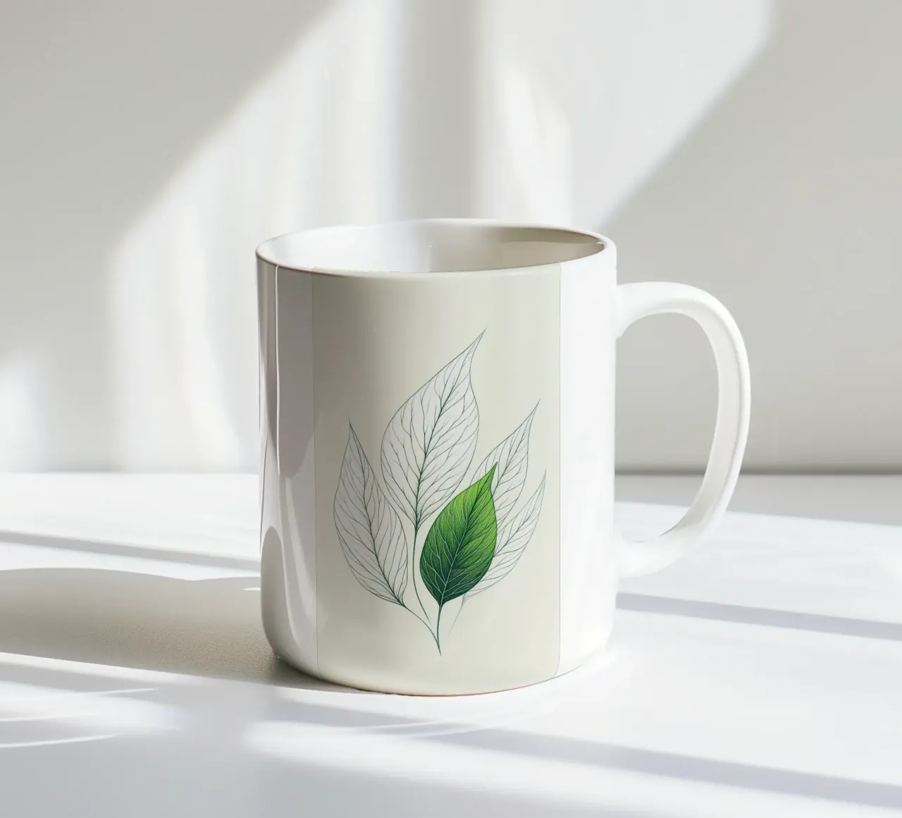 Design delle foglie tazza in ceramica da BenCoStyle