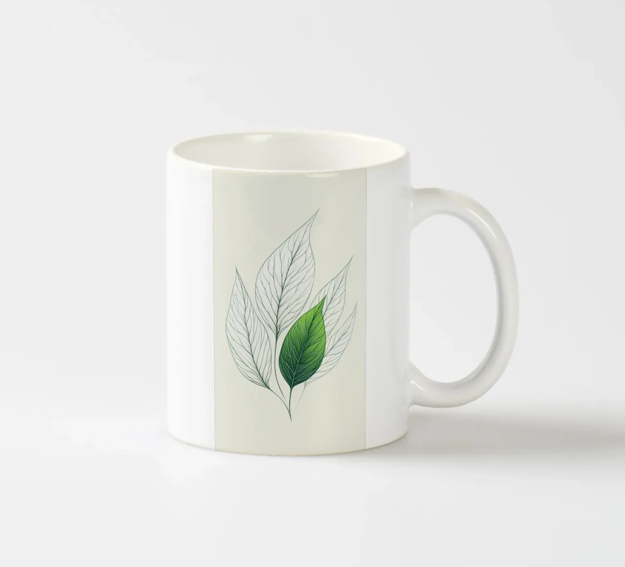 Design delle foglie tazza in ceramica da BenCoStyle