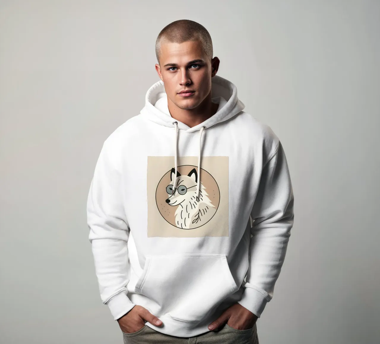 Volpe con visione felpa con cappuccio da KANESYAARTS