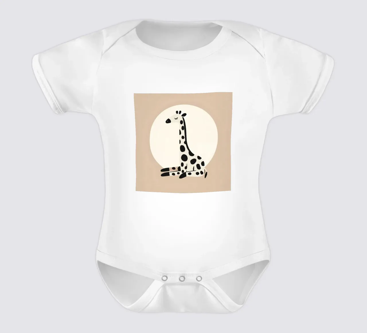 Lazy Days in the Wild short-sleeve baby romper by KANESYAARTS