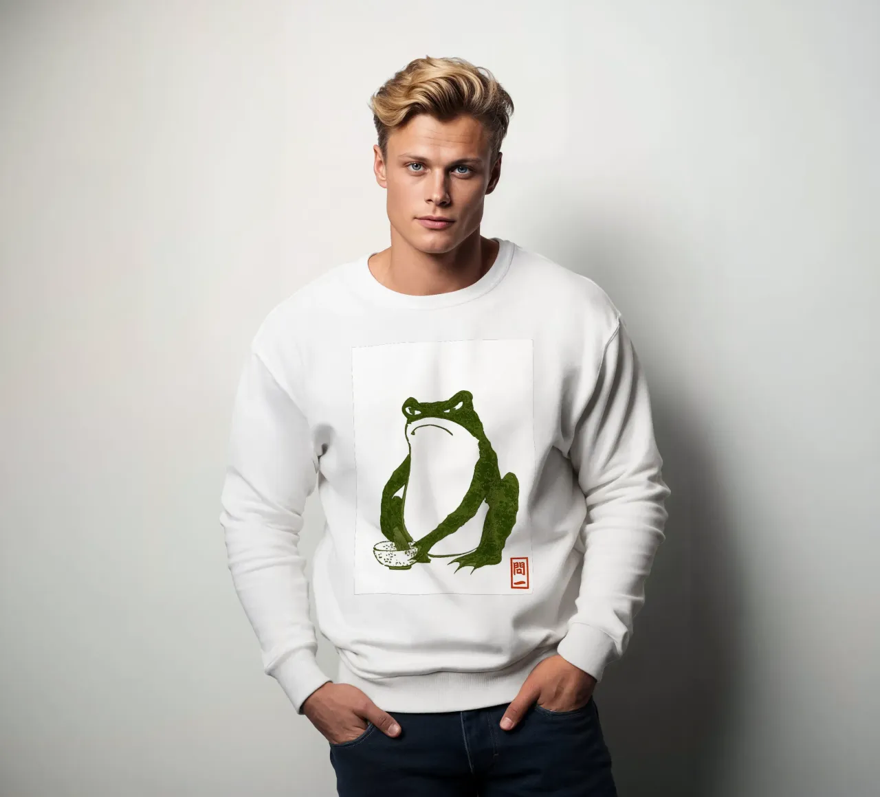 Grumpy Toad sweatshirt by Chérie Prints