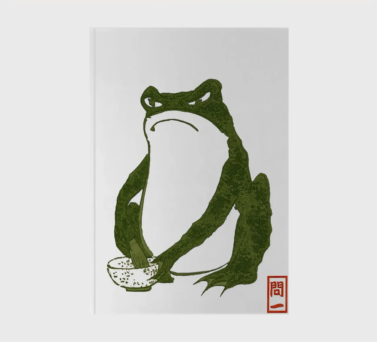 Grumpy Toad notebook by Chérie Prints