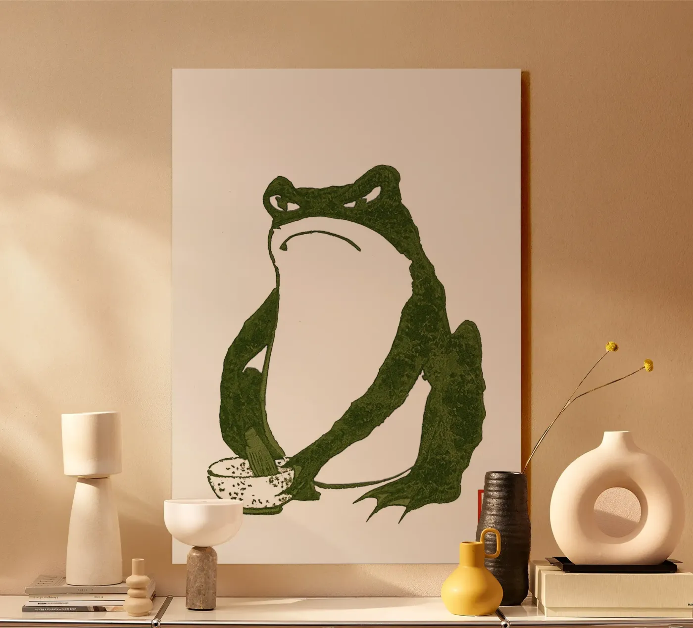 Grumpy Toad plexiglas de Chérie Prints