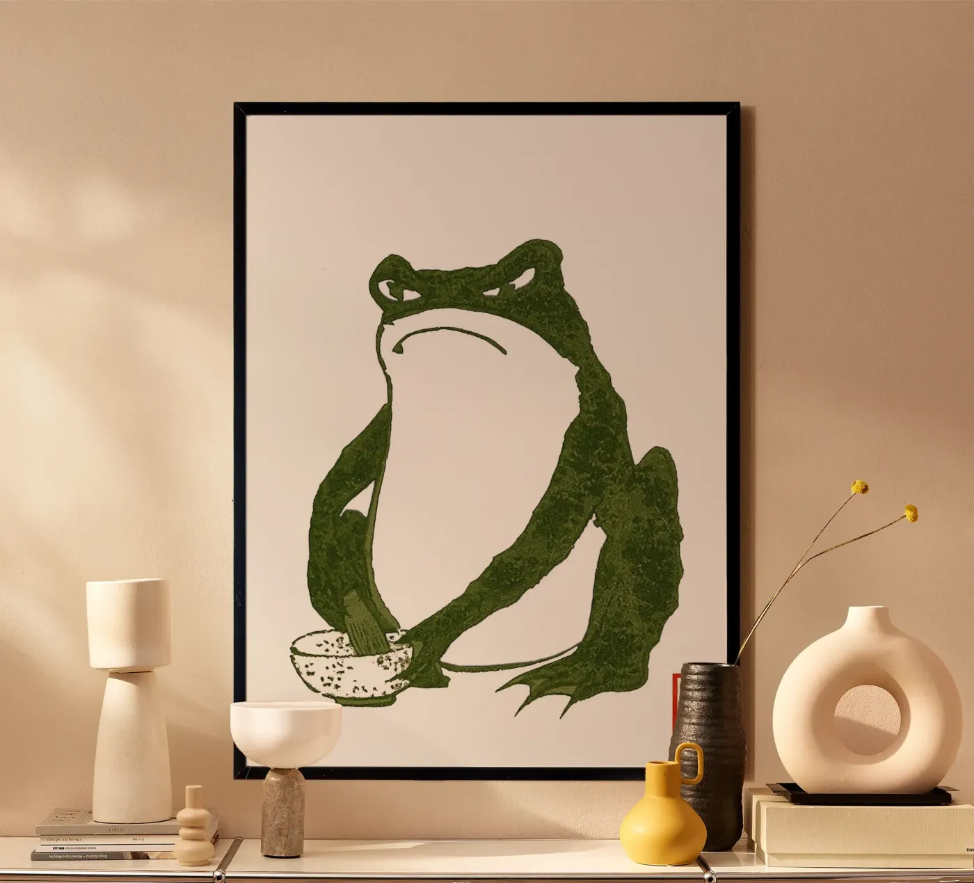 Crapaud grincheux hahnemühle de Chérie Prints