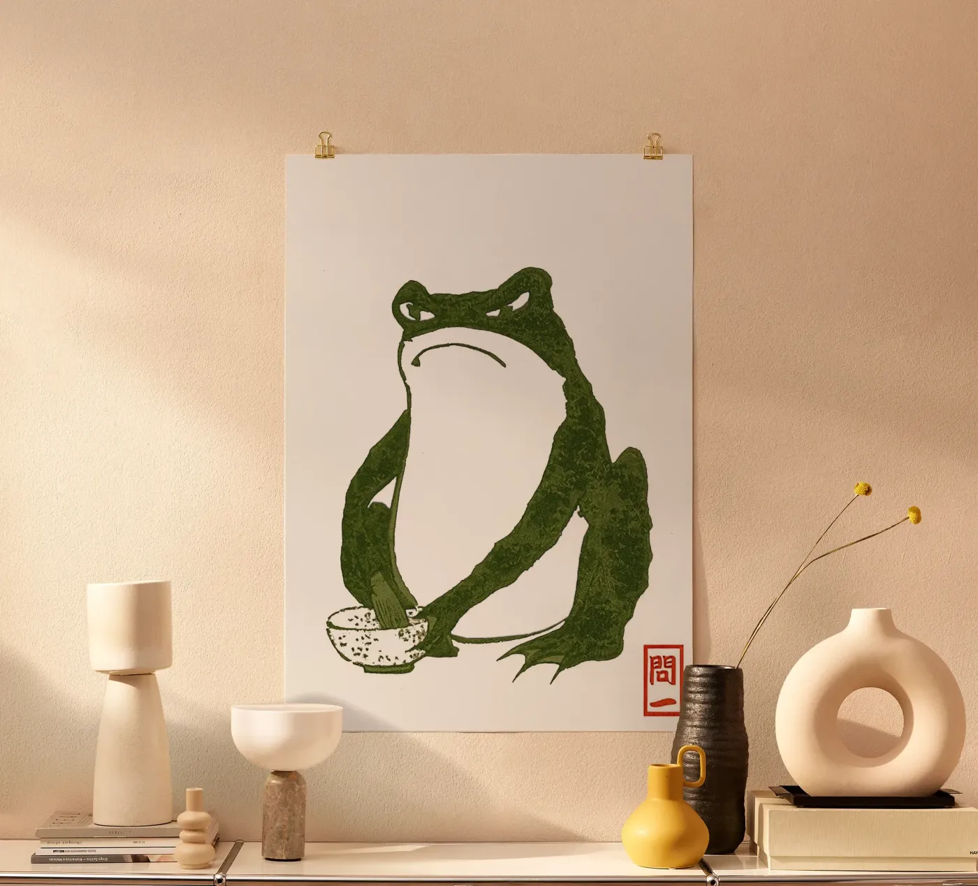 Crapaud grincheux poster de Chérie Prints