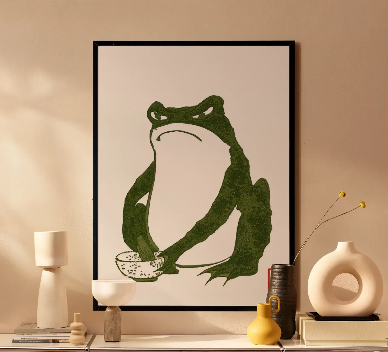 Grumpy Toad hahnemühle by Chérie Prints
