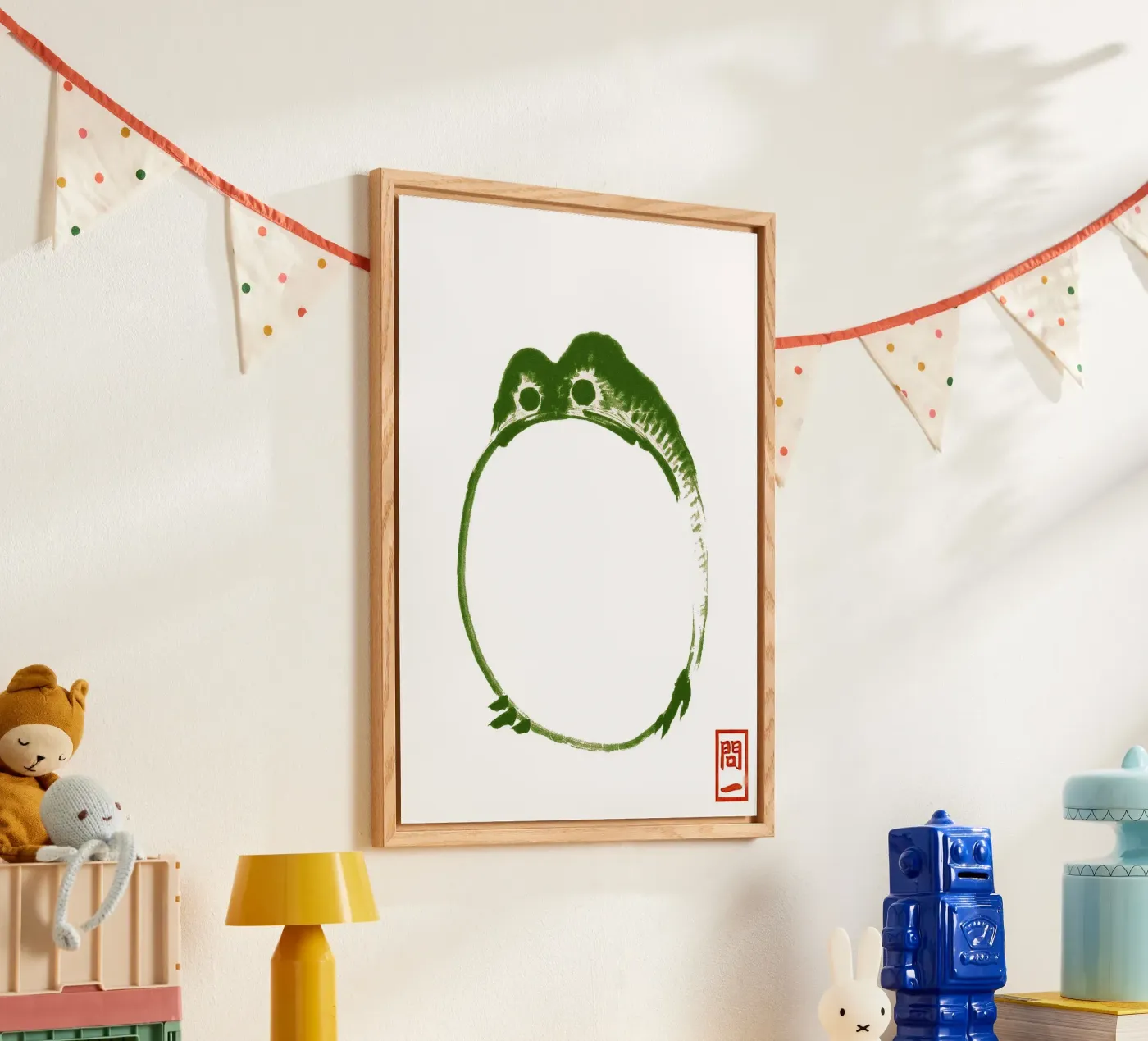 Grumpy Toad acryl van Chérie Prints