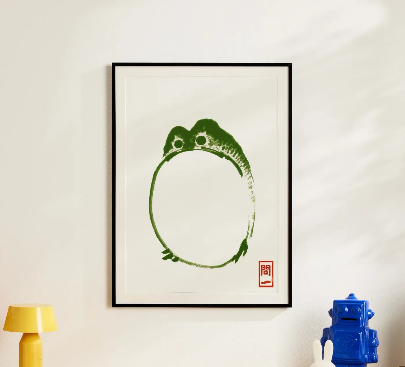 Grumpy Toad poster van Chérie Prints
