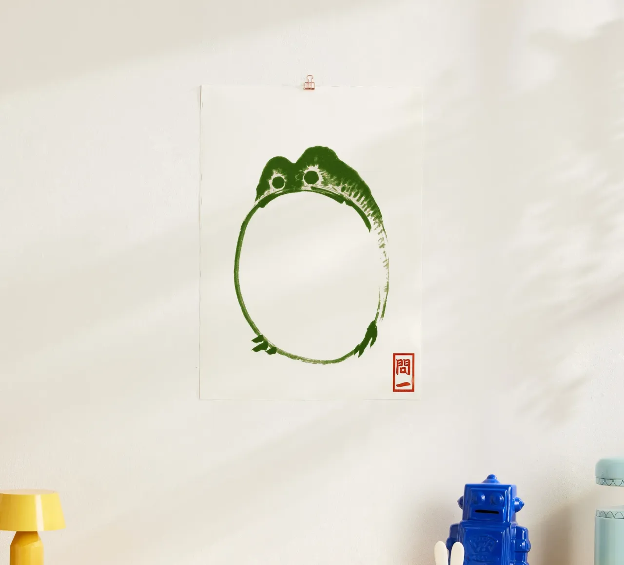 Grumpy Toad poster by Chérie Prints