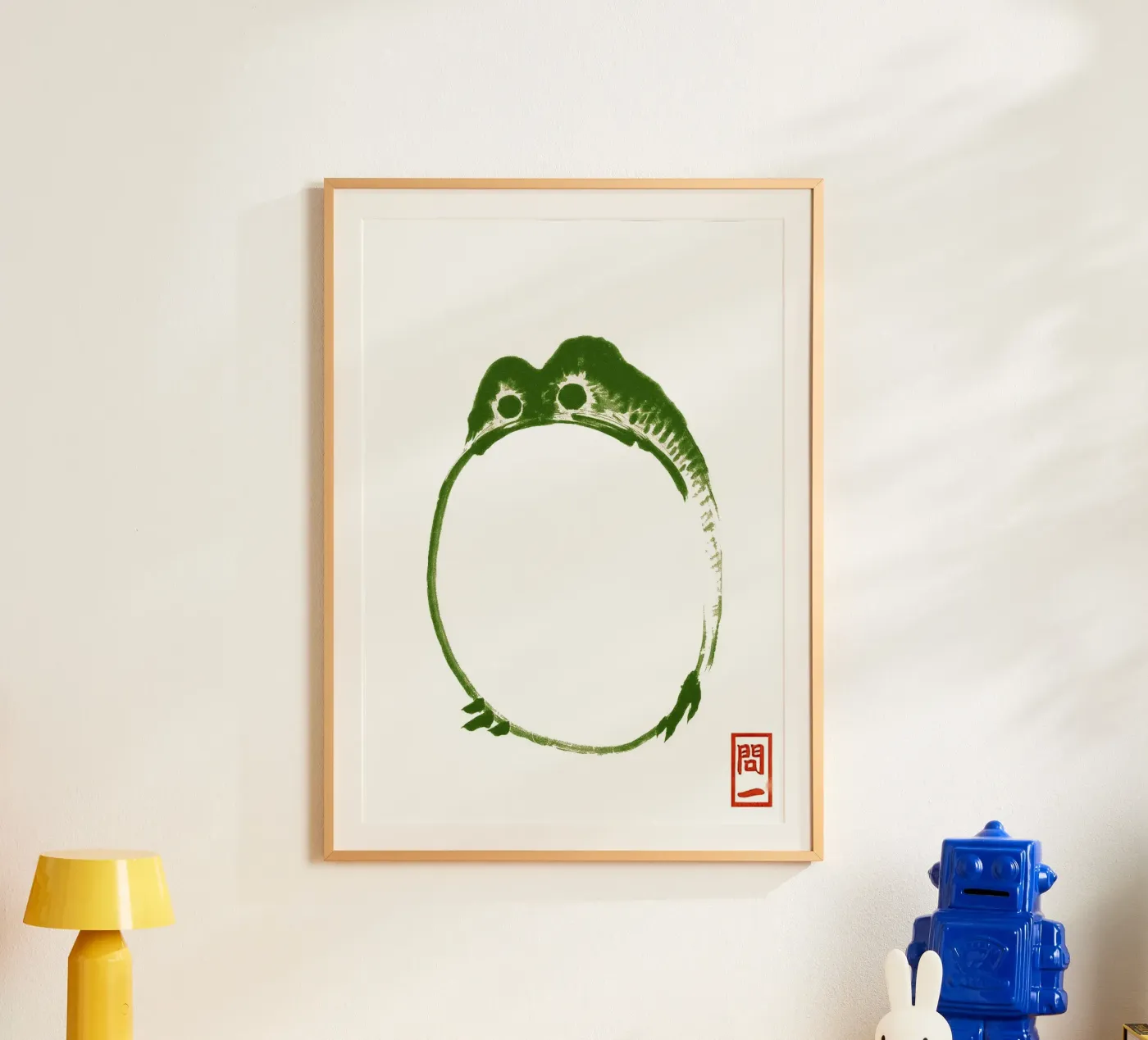 Grumpy Toad poster van Chérie Prints