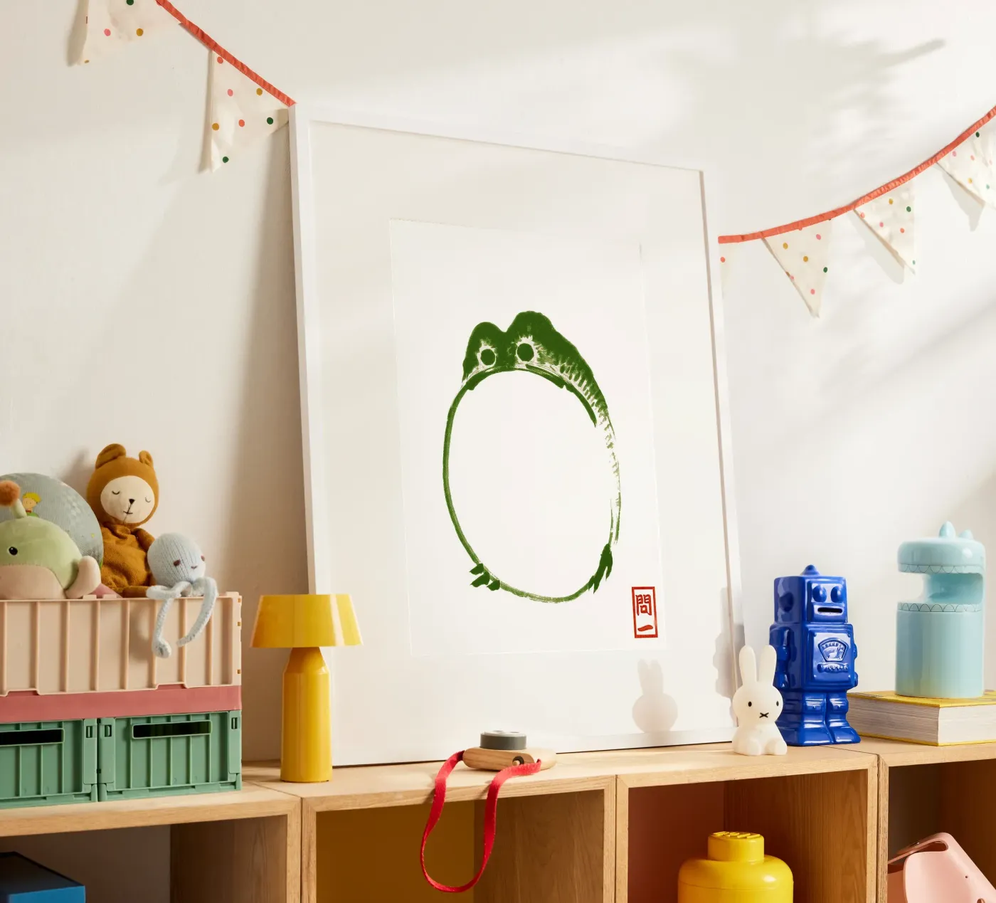 Grumpy Toad poster van Chérie Prints