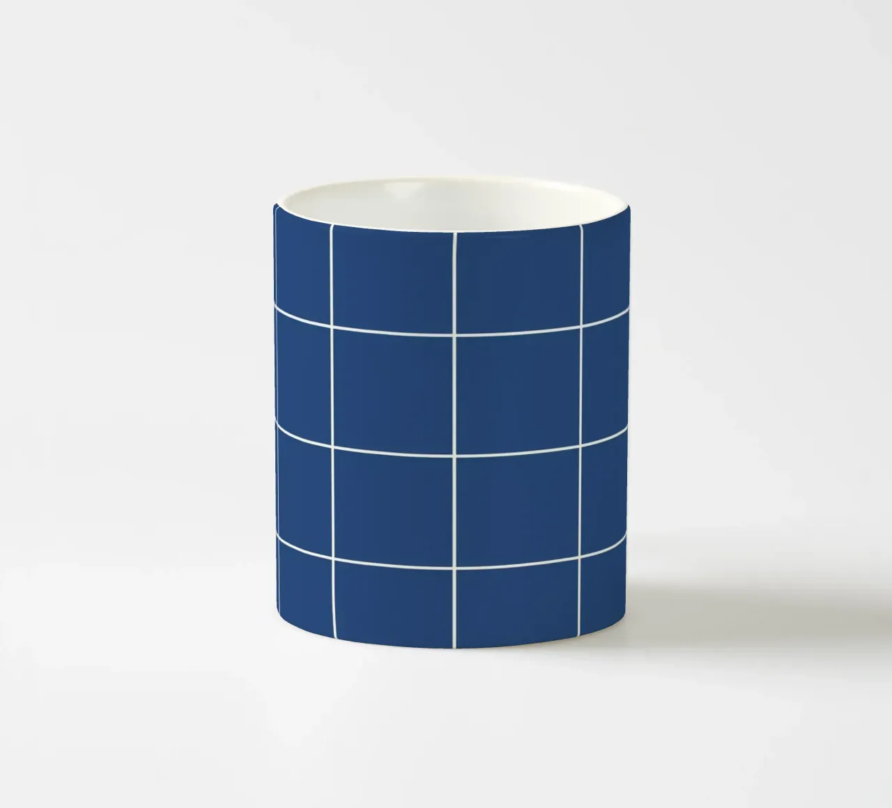 Blue grid tazza in ceramica da TijanaArtStudio88