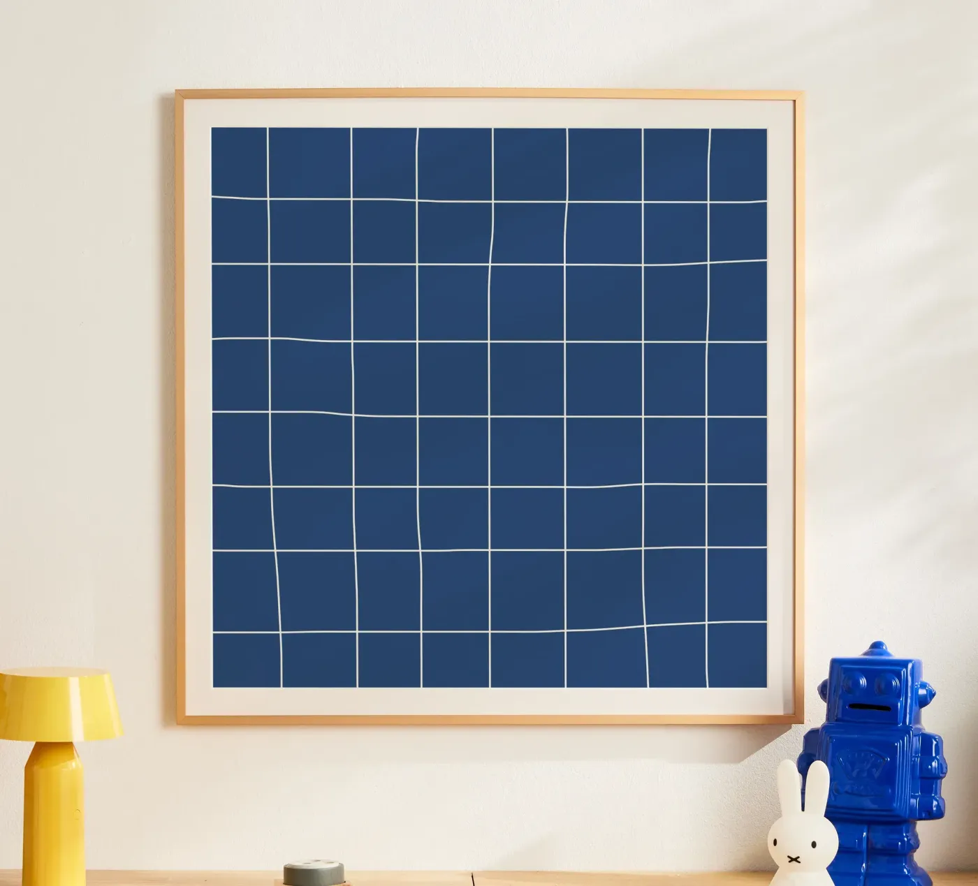 Blue grid poster de TijanaArtStudio88