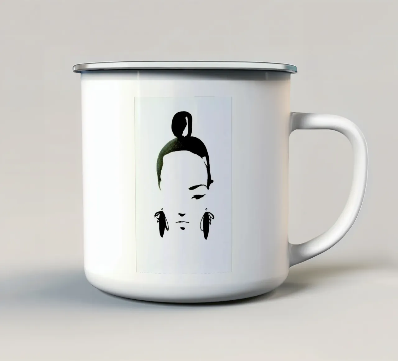Face Nr. 1 tazza in smalto da Ekaterina Koroleva
