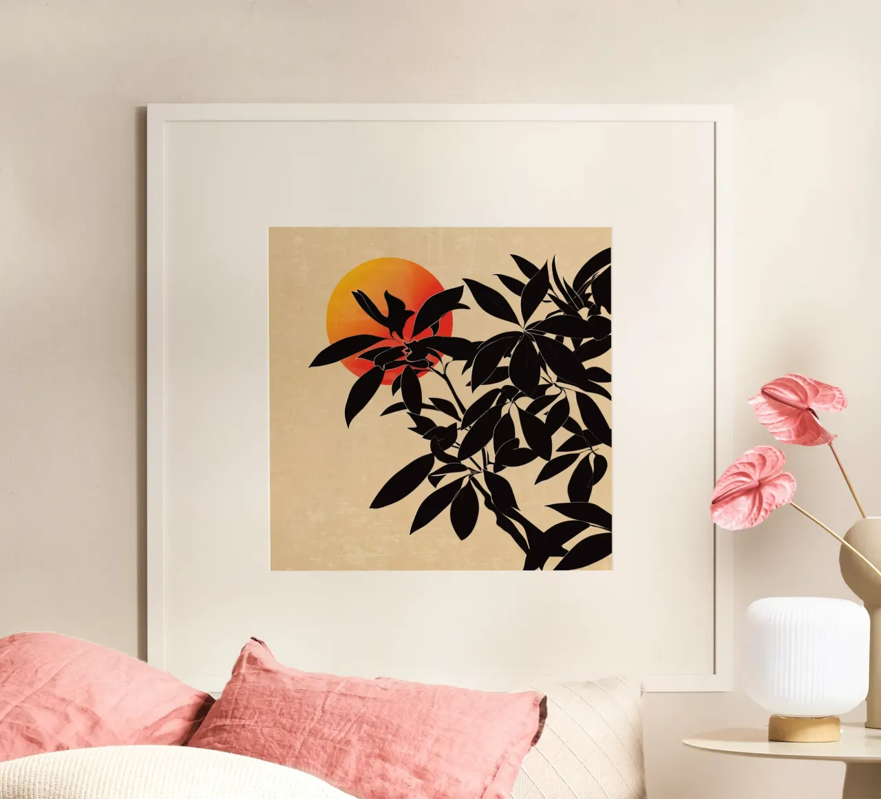 Di fronte al sole poster con telaio in legno da LaylaOzHome