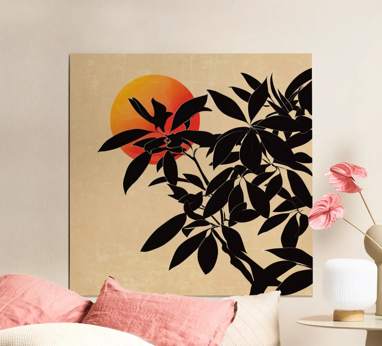 Di fronte al sole poster con telaio in legno da LaylaOzHome