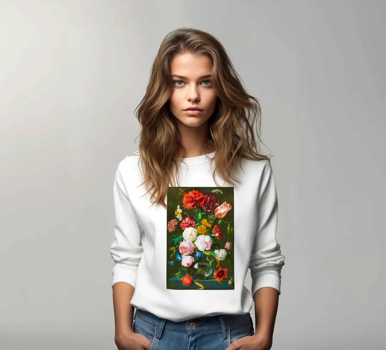 Fiori in un vaso di vetro Jan Davidsz. de Heem, felpa da Chérie Prints