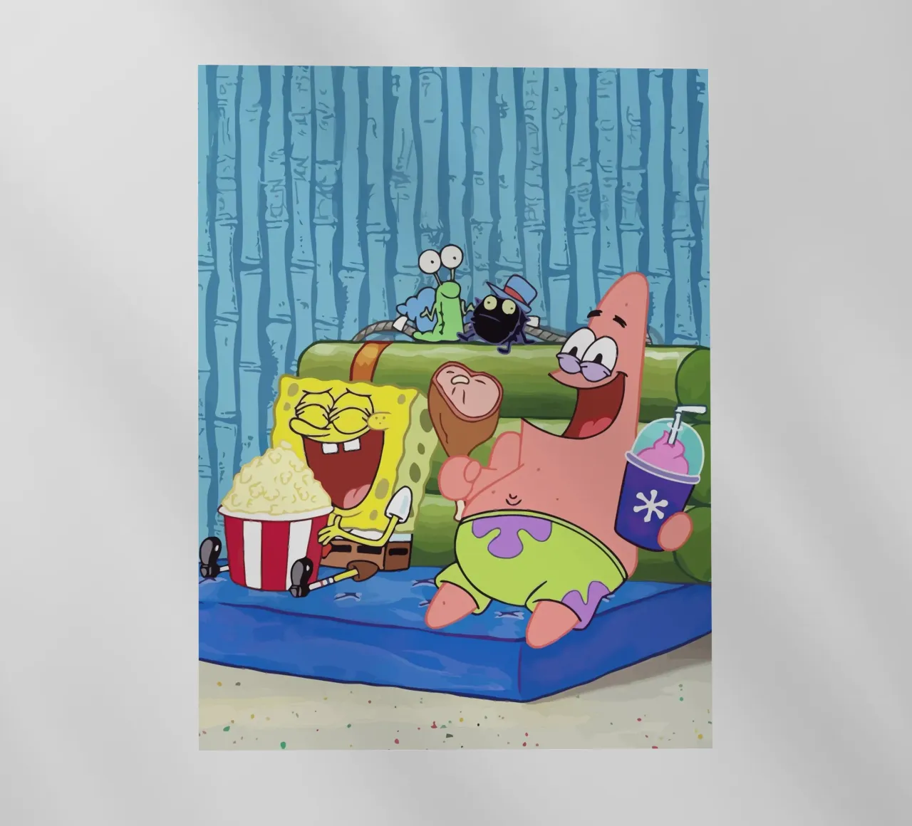 Spongebob and Patrick watching TV pellicola backlit da Dumery Art