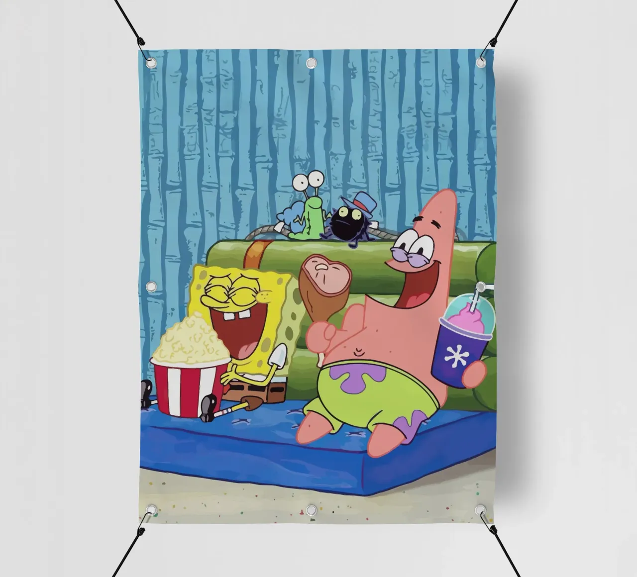 Spongebob and Patrick watching TV telo in pvc da Dumery Art