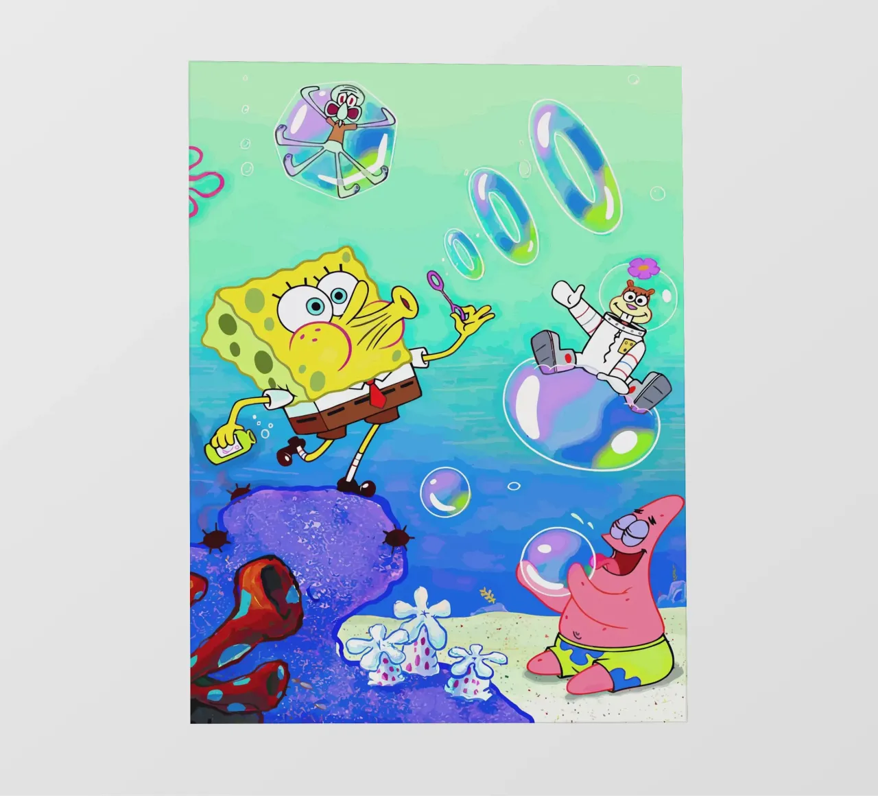 Spongebob and Friends Play Bubble pellicola backlit da Dumery Art