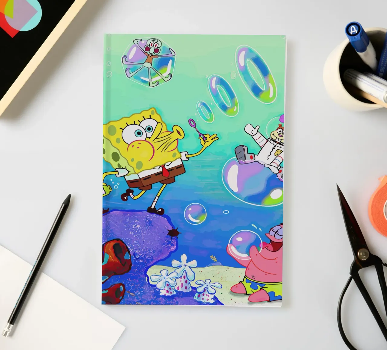 Spongebob and Friends Play Bubble notebook by Dumery Art