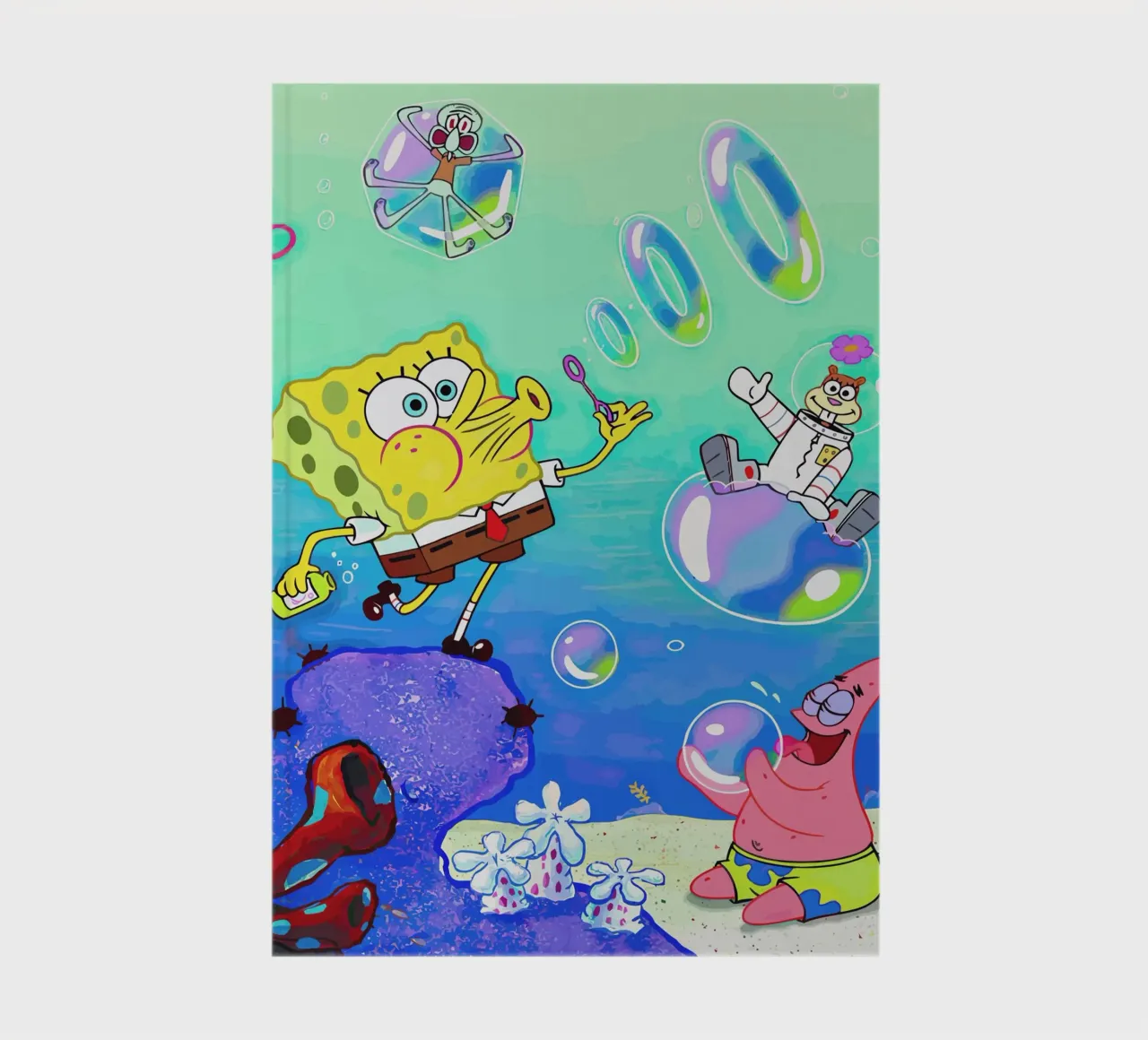 Spongebob and Friends Play Bubble notebook by Dumery Art