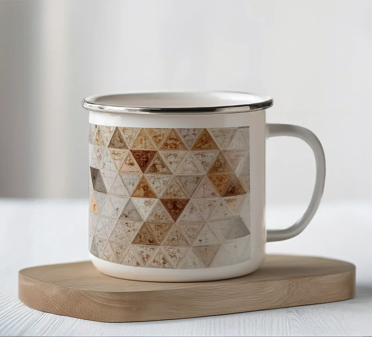Cappuccino mosaic tazza in smalto da Justyna Jaszke JBJart