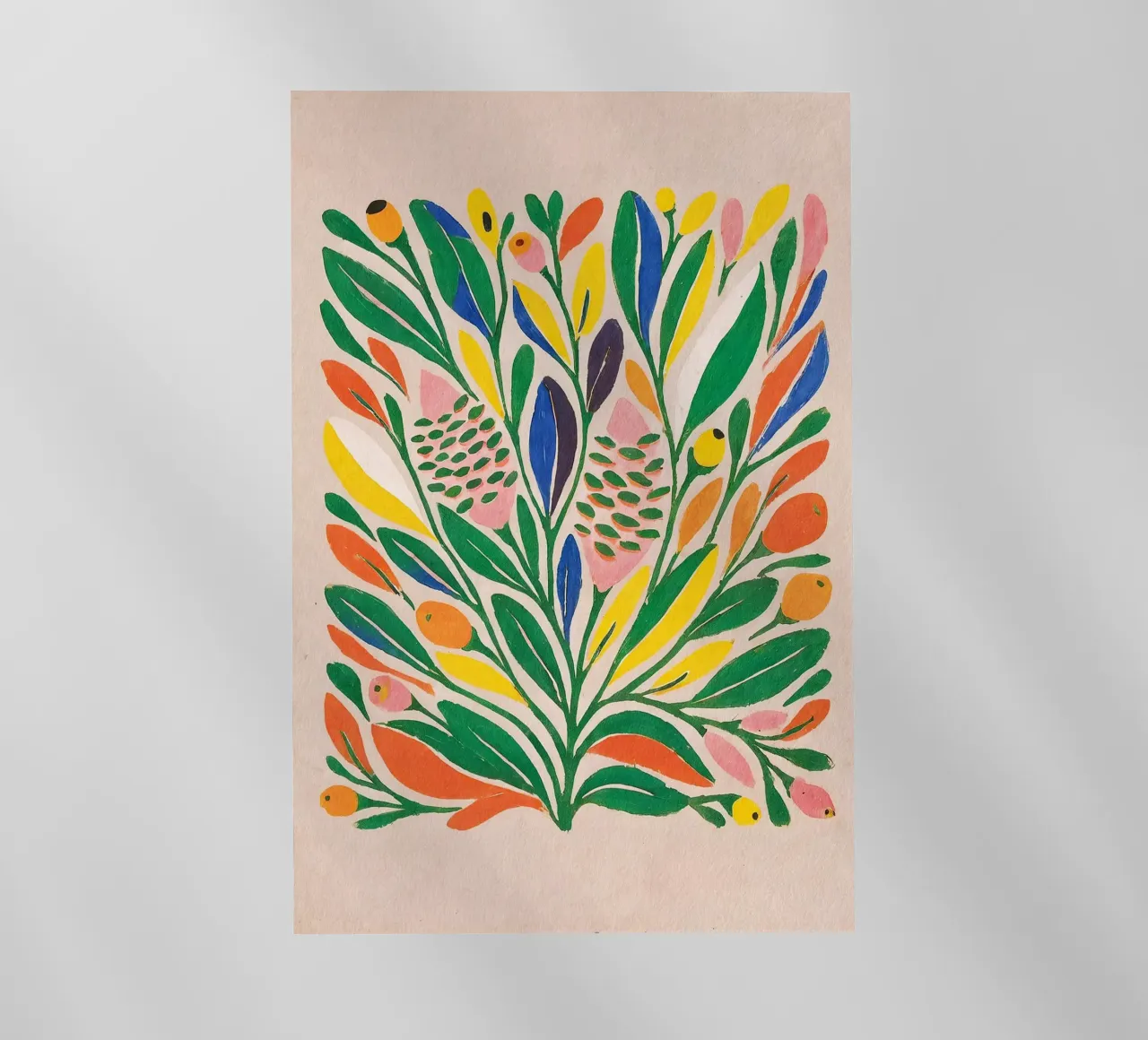 Gioco floreale di colori - Poster botanico in stile Matisse pellicola backlit da Studio Sori