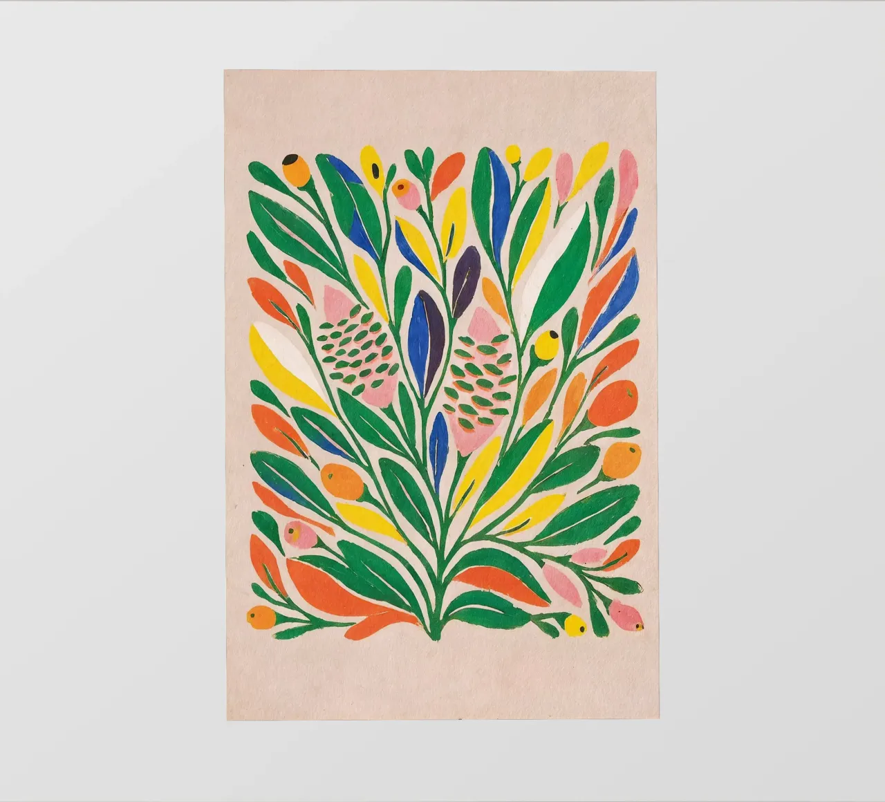 Gioco floreale di colori - Poster botanico in stile Matisse pellicola backlit da Studio Sori