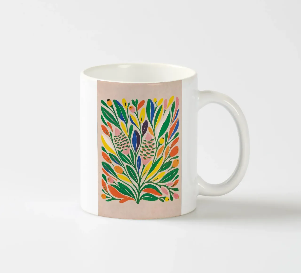 Gioco floreale di colori - Poster botanico in stile Matisse tazza in ceramica da Studio Sori