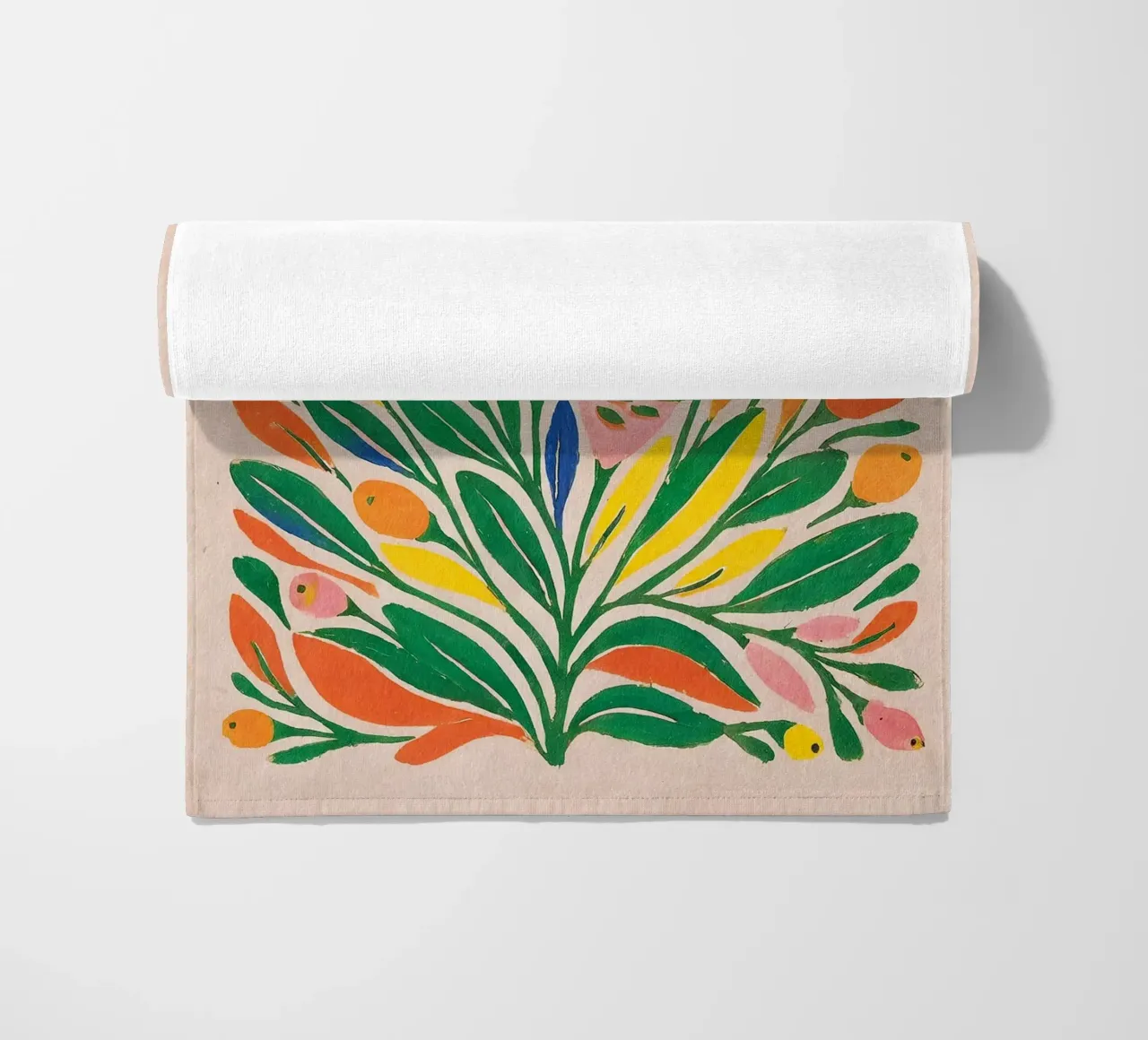 Gioco floreale di colori - Poster botanico in stile Matisse telo mare da Studio Sori