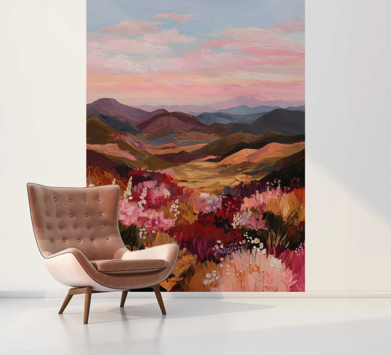 Sunset Valley fotobehang van Gypsy Galleria