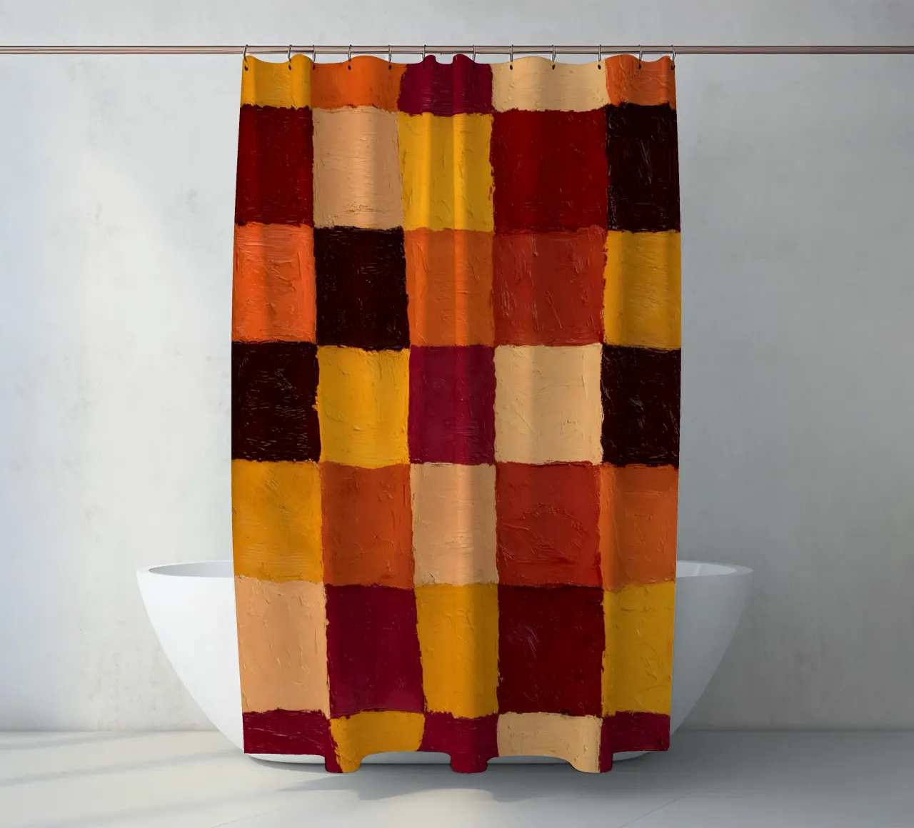 Rustic Checkers tenda da doccia da Gypsy Galleria