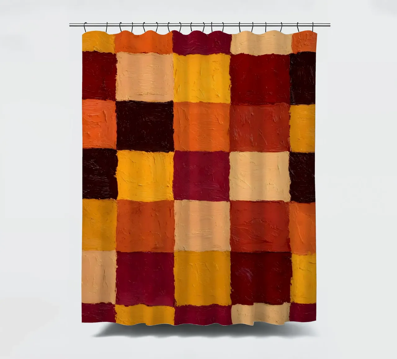 Rustic Checkers tenda da doccia da Gypsy Galleria