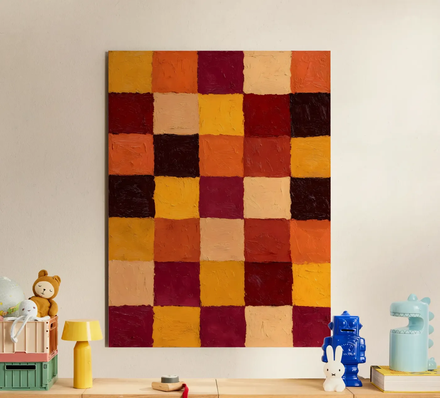 Rustic Checkers alluminio dibond da Gypsy Galleria